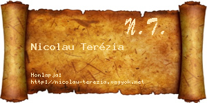 Nicolau Terézia névjegykártya